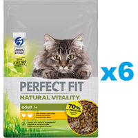 Produktbild von Perfect Fit Natural Vitality Trockenfutter Huhn und Truthahn für adulte Katzen 6x650 g - 6 x 650 g