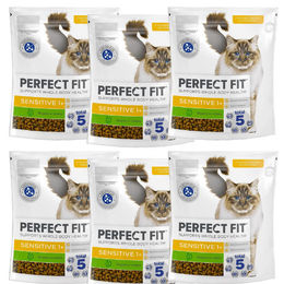 Perfect Fit Sensitive 1+ Trockenfutter mit Truthahn für adulte Katzen 6x750 g - 6 x 750 g – Bild 1 von 3