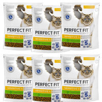 Produktbild von Perfect Fit Sensitive 1+ Trockenfutter mit Truthahn für adulte Katzen 6x750 g - 6 x 750 g