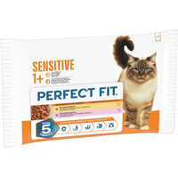 Produktbild von Perfect Fit Sensitive Katzenfutter Adult Huhn & Lachs Stückchen in Sauce 4 x 85 g
