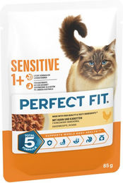 Perfect Fit Sensitive Katzenfutter Huhn Stückchen in Sauce für erwachsene Katzen 48 x 85 g – Bild 1 von 1
