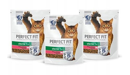 Perfect Fit Trockenfutter für kastrierte Katzen Adult Rind 3 x 750 g zur Gewichtskontrolle – Bild 1 von 2