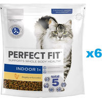 Produktbild von Perfect Fit Trockenfutter Huhn Light für Wohnungskatzen Adult 6x750g zur Gewichtskontrolle und Haarballenreduktion - 6 x 750 g