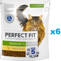 Produktbild von Perfect Fit Trockenfutter Huhn Senior 7+ für Katzen ohne Farb- und Aromastoffe 6x750 g - 6 x 750 g