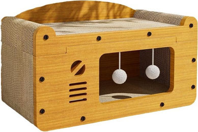 PERFECTLIFE Katzenhaus mit integriertem Kratzbaum und Spielzeug – Bild 1 von 1