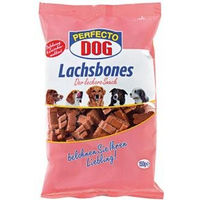 Produktbild von Perfecto Belohnungssnack Lachsbones für erwachsene Hunde 150g
