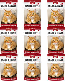 Perfecto Cat Feine Knabber-Herzen Voralpenrind Anti Hairball Leckerli für erwachsene Katzen 9 x 50 g – Bild 1 von 1