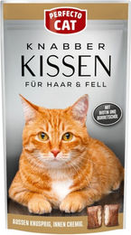 Perfecto Cat Feine Knabber Kissen für Haut und Fell Leckerli für erwachsene Katzen 9 x 50 g – Bild 1 von 1