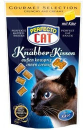 Perfecto Cat Feine Knabber Kissen mit Käse Leckerli für erwachsene Katzen 50g – Bild 1 von 2