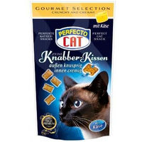 Produktbild von Perfecto Cat Feine Knabber Kissen mit Käse Leckerli für erwachsene Katzen 50g