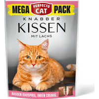 Produktbild von Perfecto Cat Feine Knabber-Kissen mit Lachs MSC für erwachsene Katzen 150g