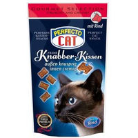 Produktbild von Perfecto Cat Feine Knabber Kissen mit Rind Leckerli für erwachsene Katzen 10g
