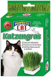 Perfecto Cat Katzengras Saatgut mit Pflanzschale und Vermiculit 100 g zur Verdauungshilfe für Katzen – Bild 1 von 1