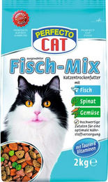 Produktbild von PERFECTO CAT Katzentrockenfutter Fisch-Mix 6 Beutel à 2000 g - 6 x 2000 g