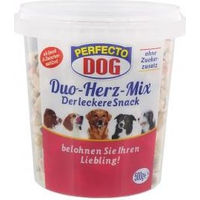 Produktbild von Perfecto Hund Belohnungssnack Duo-Herz-Mix Bunt ohne Zucker 500g