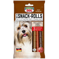 Produktbild von Perfecto Hund Belohnungssnack Kaurollen-Mix mit Geflügel, Rind und Leber für erwachsene Hunde 14 x 135g