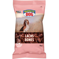 Produktbild von Perfecto Hundesnacks Lachsbones für erwachsene Hunde mit Lachs 11 x 150g