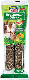Perfecto Nager Heublumensticks Nüsse & Löwenzahn Knabberstangen für Kaninchen Meerschweinchen und Hamster 2 x 60 g – Bild 1 von 1