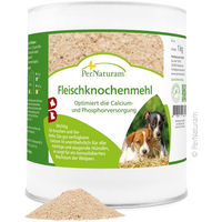 Produktbild von PerNaturam Fleischknochenmehl Mineralfutter Pulver für alle Hunde und Katzen zur Unterstützung von Gelenken und Knochen 1000g