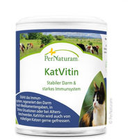 Produktbild von PerNaturam KatVitin Nahrungsergänzung für Katzen zur Unterstützung von Immunsystem und Magen-Darm-Trakt mit Probiotika 50g