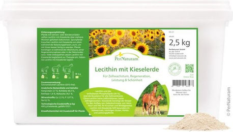 PerNaturam Lecithin Kieselerde Nahrungsergänzung für Pferde zur Unterstützung von Haut, Fell, Gelenken und Knochen – Bild 1 von 2
