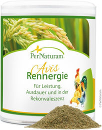 PerNaturam Rennergie AVIS Aufbaufutter für Geflügel wie Huhn und Taube zur Unterstützung des Muskelaufbaus 1000g – Bild 1 von 2