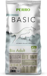 Produktbild von PERRO Basic Bio Trockenfutter Huhn Monoprotein Sensitive für Hunde Adult 1000g