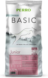 Produktbild von PERRO Basic Junior Trockenfutter für Welpen mit Geflügel und Kroketten