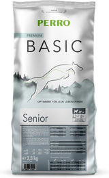 Produktbild von PERRO Basic Senior Trockenfutter Light mit Geflügel und Fisch für ältere Hunde 1000g