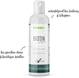 Produktbild von PERRO Biotin Spezial Haut-Fell-Supplement für Hunde 250 ml