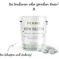 Produktbild von PERRO Biotin Spezial Haut-Fell-Supplement Tabletten für Hunde und Katzen 150 Stück