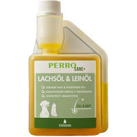Produktbild von PERRO Care+ VIT Lachs & Leinöl natürliche Ölmischung für Hund und Katze