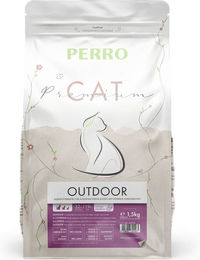 Produktbild von PERRO Cat Premium Outdoor Trockenfutter für Katzen Adult Geflügel Glutenfrei 1kg