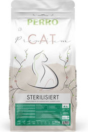 Produktbild von PERRO Cat Premium Trockenfutter für ausgewachsene Katzen Sterilisiert Geflügel Glutenfrei Light