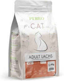 Produktbild von PERRO Cat Premium Trockenfutter für erwachsene Katzen mit Lachs und glutenfrei 1kg