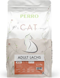 Produktbild von PERRO Cat Premium Trockenfutter für erwachsene Katzen mit Lachs und glutenfrei