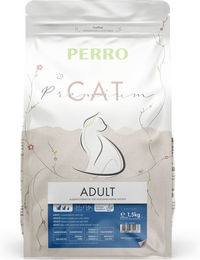 Produktbild von PERRO Cat Premium Trockenfutter für Katzen Adult Geflügel und Fisch Glutenfrei Sensitive 1kg