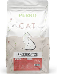 PERRO Cat Premium Trockenfutter für Langhaar-Rassekatzen Adult Geflügel Glutenfrei – Bild 1 von 2