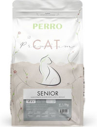 Produktbild von PERRO Cat Premium Trockenfutter für Senioren Katzen Geflügel Glutenfrei Sensitive Urinary 1kg