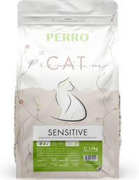 Produktbild von PERRO Cat Premium Trockenfutter Sensitive Geflügel und Fisch für erwachsene Katzen glutenfrei