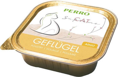 Produktbild von PERRO Cat Supreme Adult Geflügel Nassfutter für Katzen Getreidefrei und Glutenfrei Paté 1000g