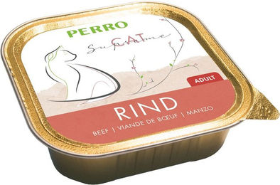 PERRO Cat Supreme Adult Rind Nassfutter Katze Monoprotein Getreidefrei Glutenfrei Paté 1000g – Bild 1 von 1