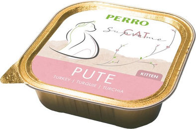 Produktbild von PERRO Cat Supreme Kitten Nassfutter Pute und Rind Paté Getreidefrei und Glutenfrei 1000g