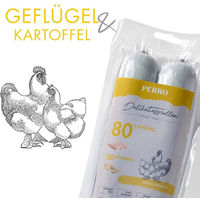 Produktbild von PERRO Delikatessrolle No.1 Geflügel und Kartoffel Hundewurst Monoprotein Glutenfrei Sensitive Belohnungssnack 1000g