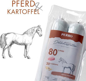 Produktbild von PERRO Delikatessrolle No.1 Pferd und Kartoffel Monoprotein Hundewurst glutenfrei 1000g