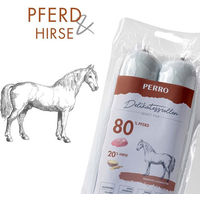 Produktbild von PERRO Delikatessrolle No.2 Pferd und Hirse Monoprotein Hundewurst glutenfrei sensitive 800g