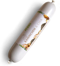 PERRO Delikatessrollen Hundewurst Kaninchen & Chia Monoprotein getreidefrei und glutenfrei 800g – Bild 1 von 2