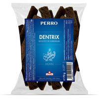 Produktbild von PERRO Dentrix Zahnpflege-Snack für Hunde mit Hirsch, Rind und Huhn getreidefrei und glutenfrei 70g