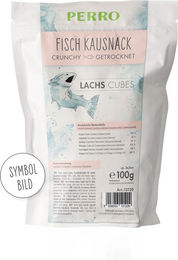 PERRO Fisch Kausnack Lachs Cubes Hypoallergen Monoprotein für Hunde – Bild 1 von 1