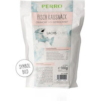 Produktbild von PERRO Fisch Kausnack Lachs Cubes Hypoallergen Monoprotein für Hunde